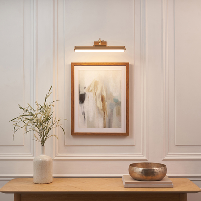 Salisbury Picture Light Wall light Warm brass plate & frosted pc