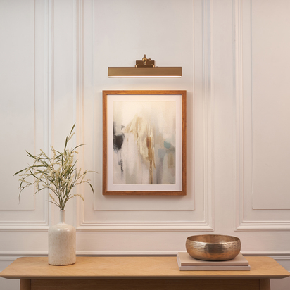 Sevenoaks Picture Light Wall light Warm brass plate & frosted pc