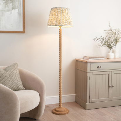 Berkhamsted Floor Floor light Oak effect resin & herb garden green fabric