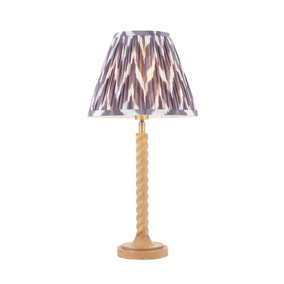 Broadstairs Table Table light Oak effect resin & pearl grey fabric
