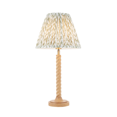 Aylesbury Table Table light Oak effect resin & herb garden green fabric