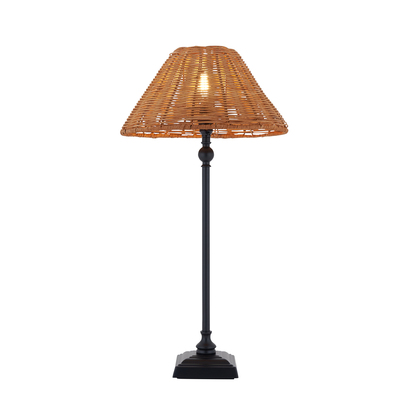 Reigate Table Table light Matt black & dark rattan