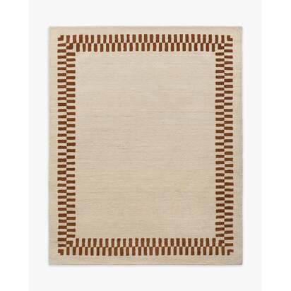 Farrow Ivory & Brown Easy Care Wool Rug - 245 x 305 cm - All-In-One-Rug