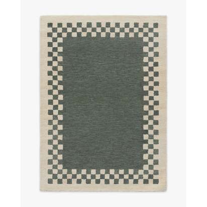 Callum Mineral Teal & Ivory Easy Care Wool Rug - 150 x 215 cm - All-In-One-Rug