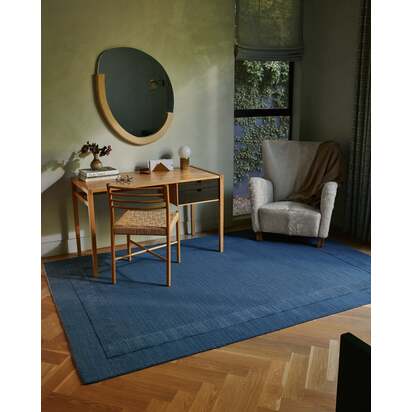 Lucien Slate Blue Easy Care Wool Rug - 150 x 215 cm - All-In-One-Rug