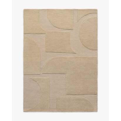 Malta Beige Easy Care Wool Rug - 150 x 215 cm - All-In-One-Rug