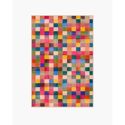 Grossy Confetti Check Flatwoven Rug by Dan Pelosi - 120 x 185 cm - Rug + Pad System