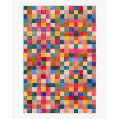 Grossy Confetti Check Flatwoven Rug by Dan Pelosi - 200 x 290 cm - Rug + Pad System