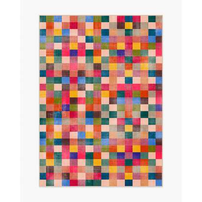 Grossy Confetti Check Flatwoven Rug by Dan Pelosi - 150 x 215 cm - Rug + Cushioned Pad System