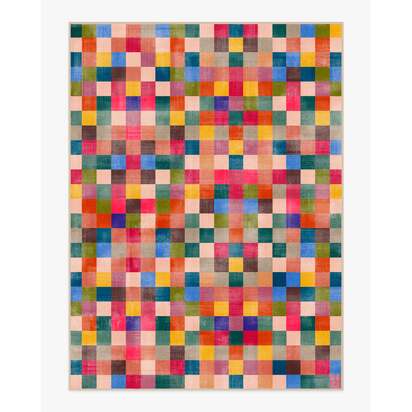 Grossy Confetti Check Flatwoven Rug by Dan Pelosi - 245 x 305 cm - Rug + Cushioned Pad System