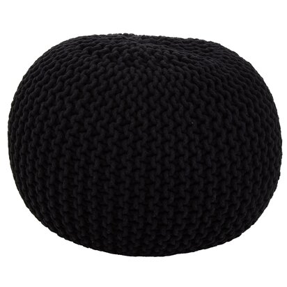 Kids Knit Black Pouffe