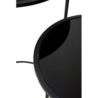 Beavale Set Of Two Round Black Plant Stands