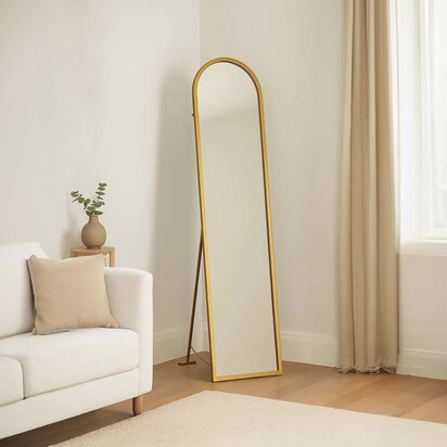 Beavale Gold Finish Floor Mirror