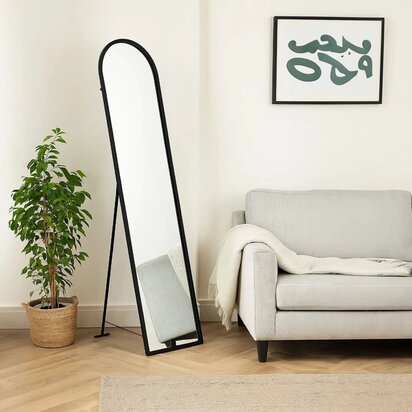 Beavale Black Floor Mirror