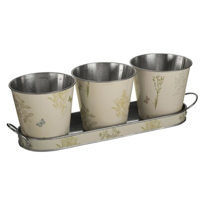 Eloridge Set Of Three Pots On Oblong Tray