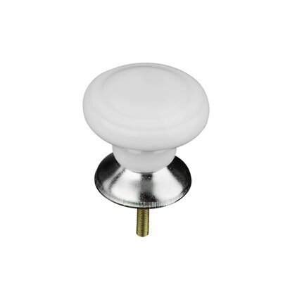 Set of 4 Classic Design White Ceramic Drawer Knobs
