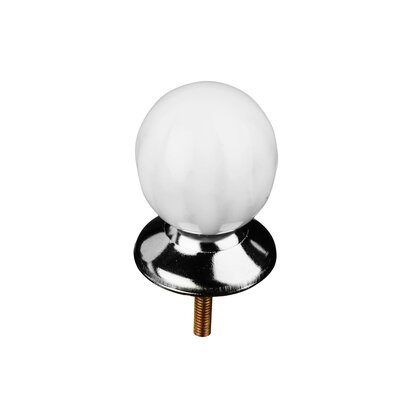 Set of 4 Retro Style White Ceramic Drawer Knobs