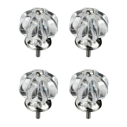 Freorbury Style Set of 4 Clear Acrylic Drawer Knobs