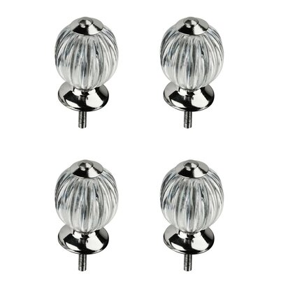 Set of 4 Chic Vintage Style Clear Acrylic Drawer Knobs