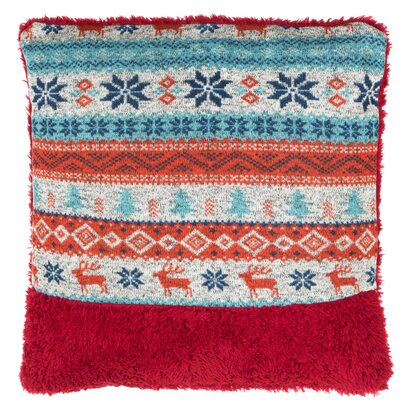 Noreton Fairisle Red Cushion