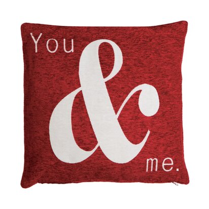 Linumere 'You & Me' Red Cushion