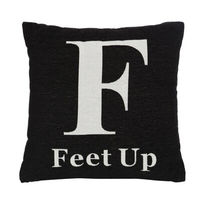 Linumere 'Feet Up' Black Cushion