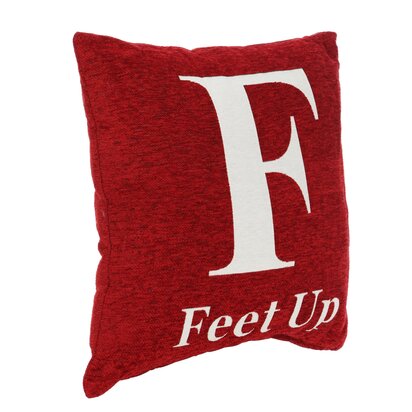 Linumere 'Feet Up' Red Cushion