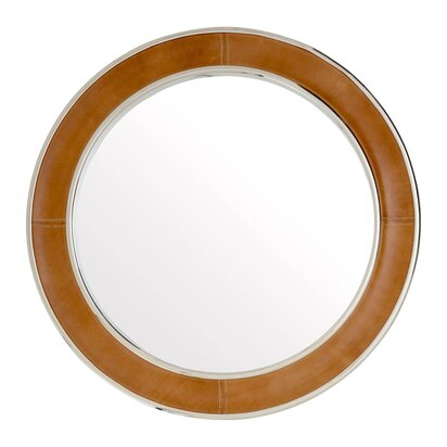 Prionell Tan Genuine Leather Wall Mirror