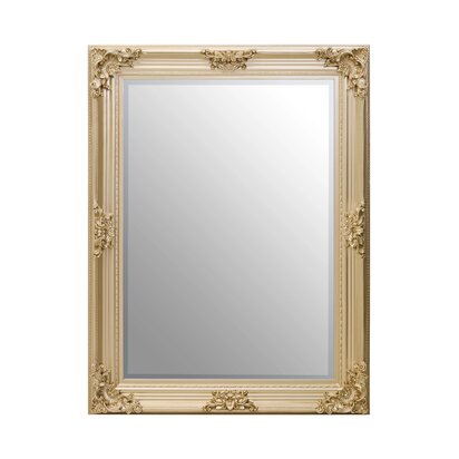 Niaelford Gold Finish Wooden Frame Wall Mirror