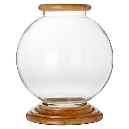 Viowana Hurricane Large Glass Candle Holder.