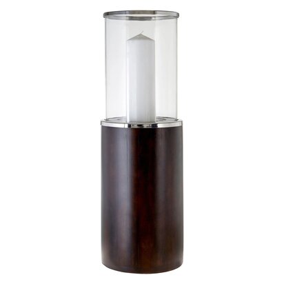 Viowana Large Mango Wood Hurricane Candle Holder
