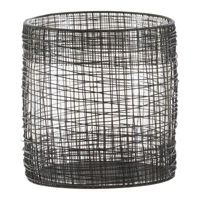 Glenoana Woven Wire Candle Holder with Glass Insert