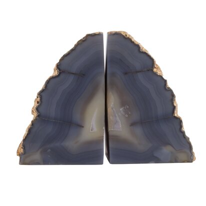 Alonhurst Agata Grey and Gold Bookends