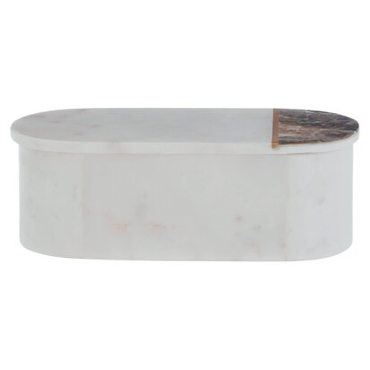 Talisley White Marble and Paua Shell Trinket Box