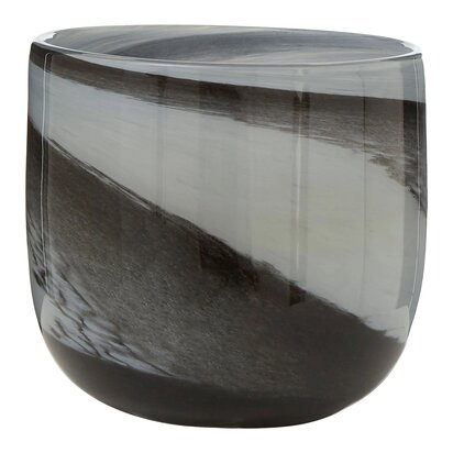 Monorstead Grey and Black Glass Planter