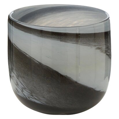 Monorstead Grey and Black Glass Planter