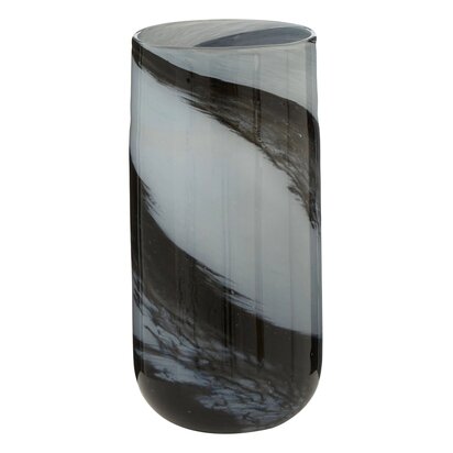 Monorstead Large Grey And Black Brushstroke Vase