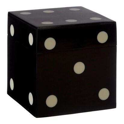 Prionell Games Black and White Dice Box with 5 Dice