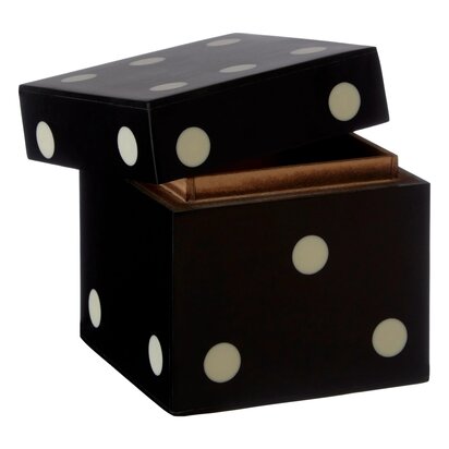 Prionell Games Black and White Dice Box with 5 Dice