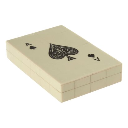 Prionell Games Cream Two Section Card Box with Playing Cards