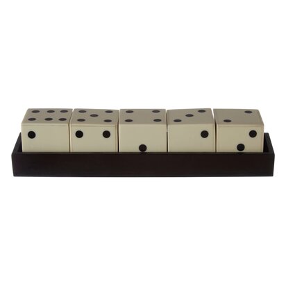 Prionell Games White and Black 5 Dice Set