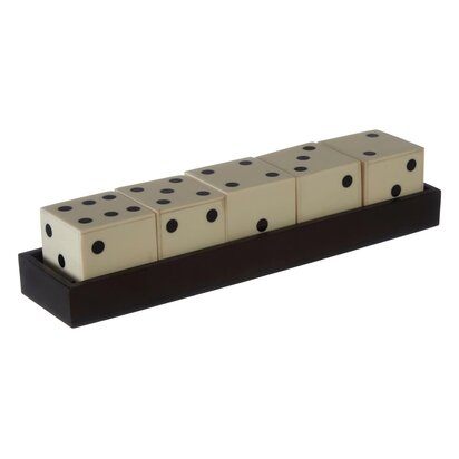 Prionell Games White and Black 5 Dice Set
