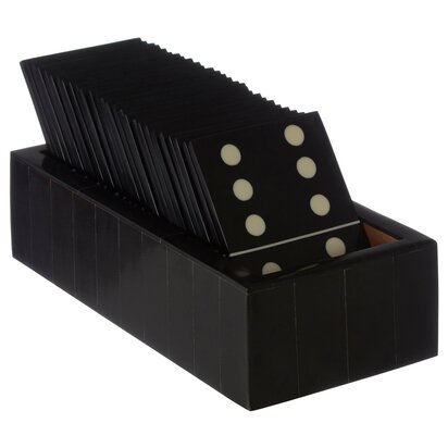 Prionell Games Black Domino Set with Black Dominoes