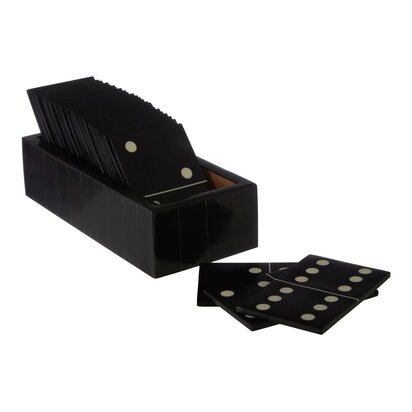 Prionell Games Black Domino Set with Black Dominoes