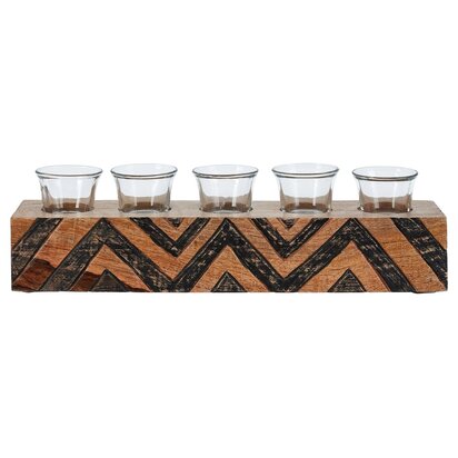 Talerbury Tribal Wooden Tealight Holder
