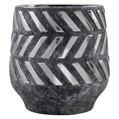 Solafield Grey and Silver Large Ceramic Planter