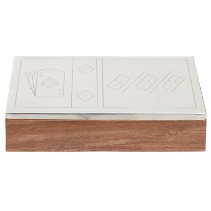 Prionell Games 3 In 1 Dominoes Dice and Playing Cards Set