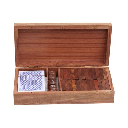 Prionell Games 3 In 1 Dominoes Dice and Playing Cards Set