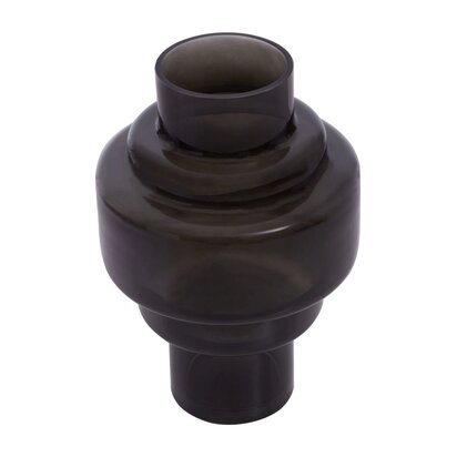 Belubury Small Black Smoked Glass Vase