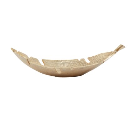 Weseford Gold Finish Curved Leaf Dish